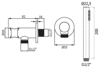 Душевой гарнитур Plumberia Selection Shower HST3018CS брашированный хром Душевой гарнитур Plumberia Selection Shower HST3018CS брашированный хром