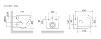 Подвесной унитаз Ceramicanova Uno смыв Торнадо CN11001T белый