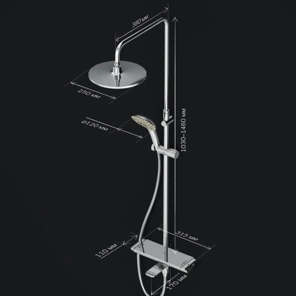 Душевая стойка AM.PM Spirit V2.0 F0770A500