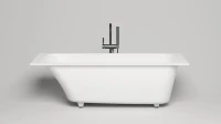 Ванна из искусственного камня Salini Orlanda S-Sense 170x75 см, встраиваемая, матовая белая, на ножках