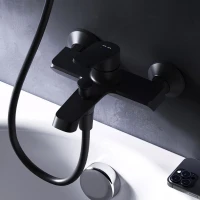 Смеситель для ванны с душем AM.PM Func F8F10022 матовый черный