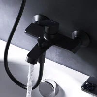Смеситель для ванны с душем AM.PM Func F8F10022 матовый черный