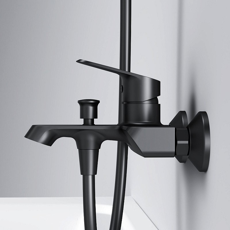 Смеситель для ванны с душем AM.PM Func F8F10022 матовый черный