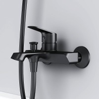 Смеситель для ванны с душем AM.PM Func F8F10022 матовый черный