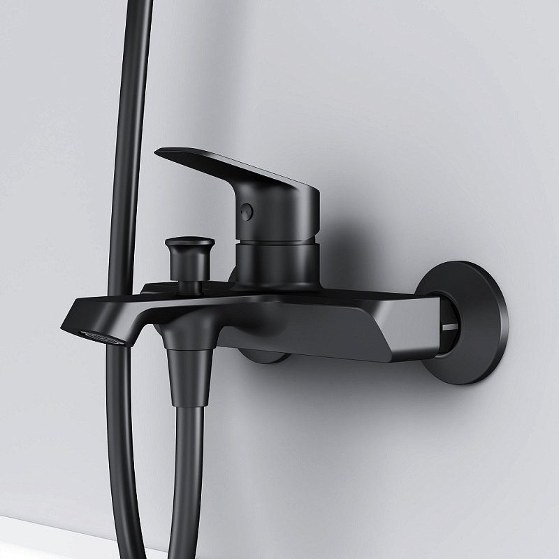 Смеситель для ванны с душем AM.PM Func F8F10022 матовый черный