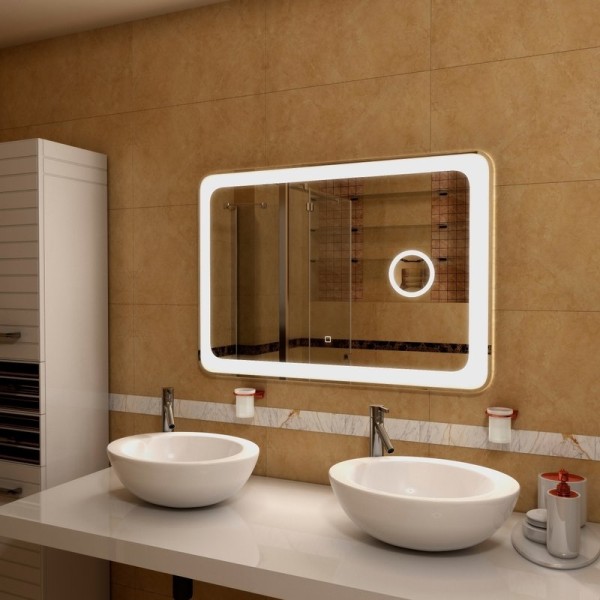 Зеркало Art&Max Latina 100х80 с косметической линзой