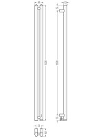 Полотенцесушитель электрический Сунержа Нюанс 4.0 071-0881-1253 120x10 см, подключение справа, скрытое подключение справа, сатин, I-образный