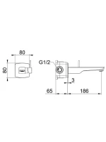 Смеситель для раковины Wonzon & Woghand WW-88869031-1-CR С ВНУТРЕННЕЙ ЧАСТЬЮ, хром