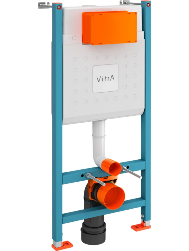 Система инсталляции для унитазов VitrA V-Fix Core 732-5800-01 с кнопкой смыва 740-0680 хром