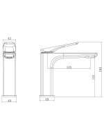 Смеситель для раковины Vincea Puro VBF-5P01GM вороненая сталь Смеситель для раковины Vincea Puro VBF-5P01GM вороненая сталь