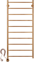 Полотенцесушитель электрический Secado Триада 1 125x55 см, подключение слева, бронза, лесенка, латунь