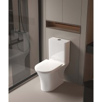 Унитаз-компакт напольный AQUATEK Optima AQ4412-00 безободковый, с микролифтом