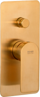 Встраиваемый смеситель для душа и ванны Remer Infinity I09KBBG золото брашированное