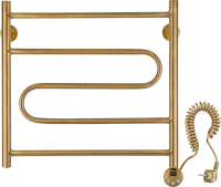 Полотенцесушитель электрический Secado Валенсия 2 65x55 см, подключение справа, бронза, лесенка, латунь