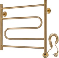 Полотенцесушитель электрический Secado Валенсия 2 65x55 см, подключение справа, бронза, лесенка, латунь