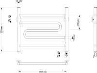 Полотенцесушитель электрический Secado Валенсия 2 65x55 см, подключение справа, бронза, лесенка, латунь