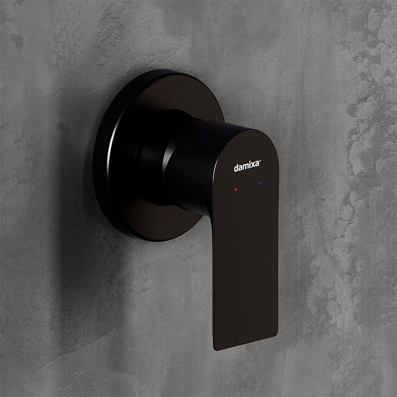 Встраиваемый смеситель для душа и ванны Damixa Apollo 477500300 С ВНУТРЕННЕЙ ЧАСТЬЮ, матовый черный