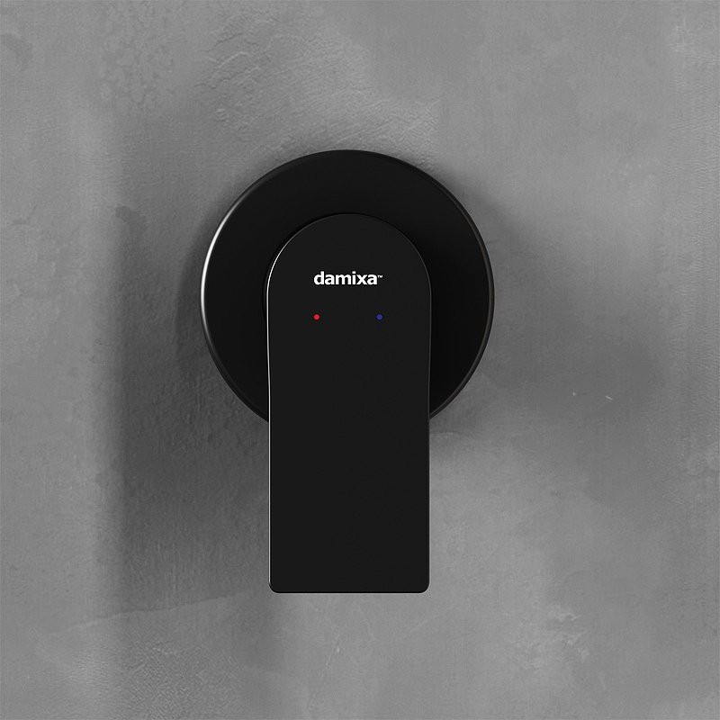 Встраиваемый смеситель для душа и ванны Damixa Apollo 477500300 С ВНУТРЕННЕЙ ЧАСТЬЮ, матовый черный