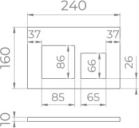 Система инсталляции для унитазов RGW SWI с кнопкой смыва RGW SWH-09Gb