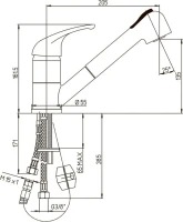 Смеситель для кухни Paini Creta 42CR568LMKM Смеситель для кухни Paini Creta 42CR568LMKM