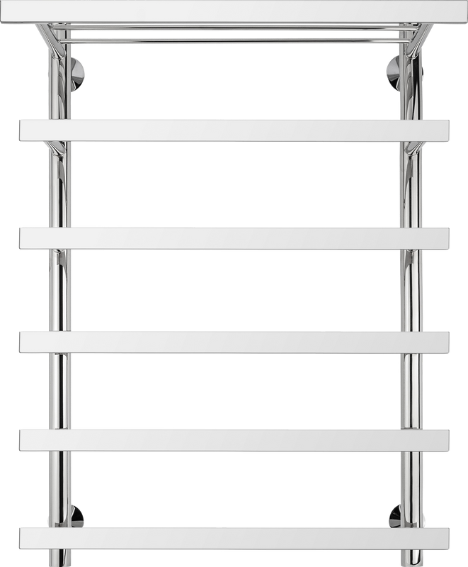 Полотенцесушитель водяной Secado Понтида 7 СП 80x60 см, хром, лесенка, с полкой