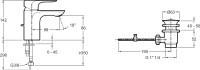 Смеситель для раковины Jacob Delafon Aleo E72275-4-CP