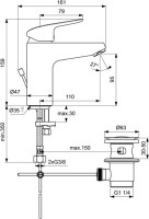 Смеситель для раковины Ideal Standard Ceraflex B1712AA