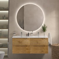 Мебель для ванной комнаты BelBagno Etna 120 для двоих, rovere nature, раковина BB-8099-120-2