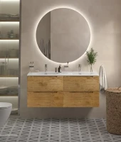 Мебель для ванной комнаты BelBagno Etna 120 для двоих, rovere nature, раковина BB-8099-120-2