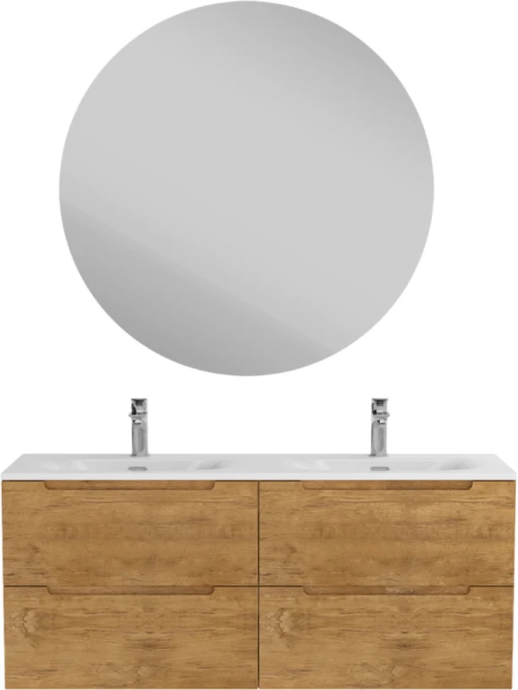 Мебель для ванной комнаты BelBagno Etna 120 для двоих, rovere nature, раковина BB-8099-120-2