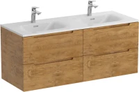 Мебель для ванной комнаты BelBagno Etna 120 для двоих, rovere nature, раковина BB-8099-120-2