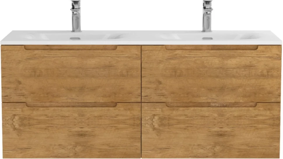Мебель для ванной комнаты BelBagno Etna 120 для двоих, rovere nature, раковина BB-8099-120-2