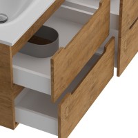 Мебель для ванной комнаты BelBagno Etna 120 для двоих, rovere nature, раковина BB-8099-120-2