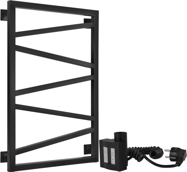 Полотенцесушитель электрический Secado Мирано 4603777467203 85x55 см, подключение слева, матовый черный, лесенка