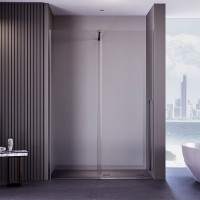 Душевая дверь в нишу Veconi Premium Trento PTDW-50GR-100-01-C4 100 см, профиль брашированный графит, стекло прозрачное