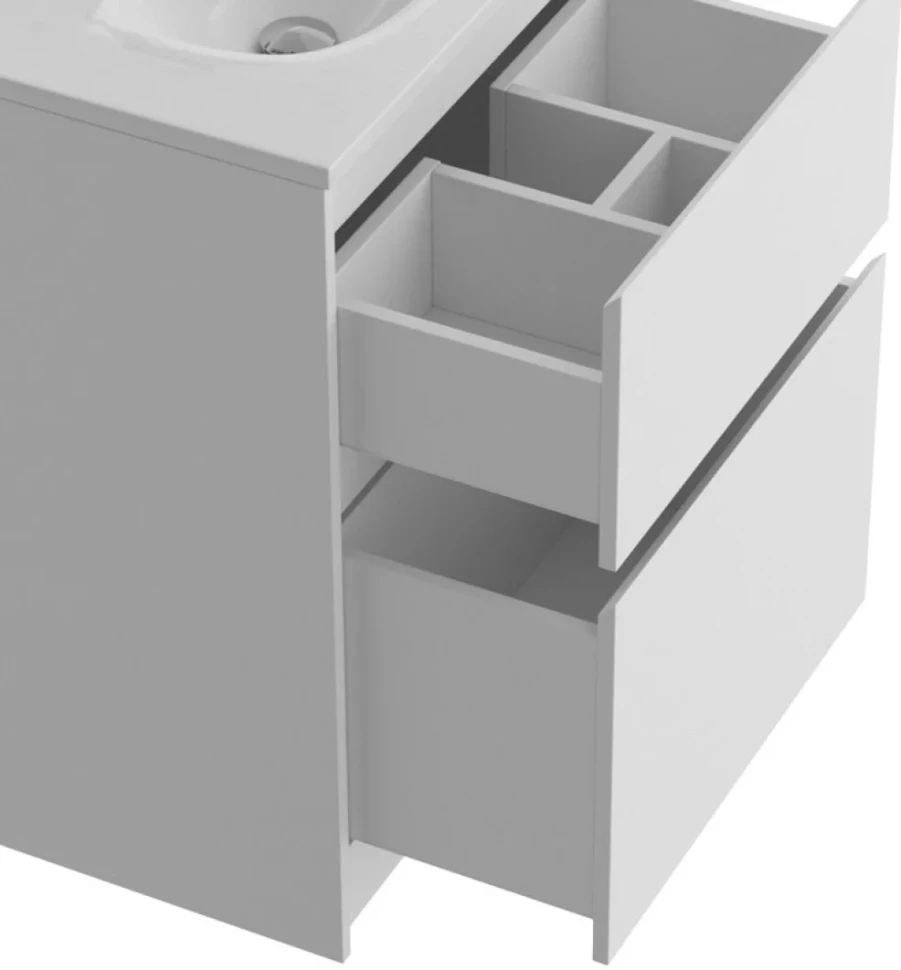 Тумба с раковиной BelBagno Kraft 39 60 напольная, bianco opaco, раковина BB-8099-3-60