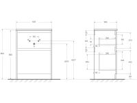 Тумба с раковиной BelBagno Kraft 39 60 напольная, bianco opaco, раковина BB-8099-3-60