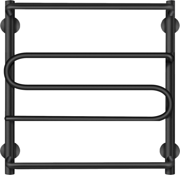 Полотенцесушитель водяной Secado Валенсия 2 60x55 см, матовый черный, лесенка