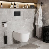 Система инсталляции для унитазов Wasserkraft Dill 61TLT.010.ME.MB03 с кнопкой смыва матовой черной