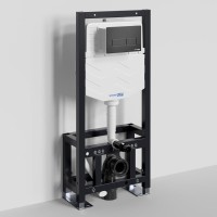 Система инсталляции для унитазов Wasserkraft Dill 61TLT.010.ME.MB03 с кнопкой смыва матовой черной