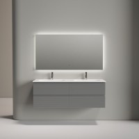 Тумба с раковиной Sancos Folk 140 подвесная, ergraut soft, раковина CN7022