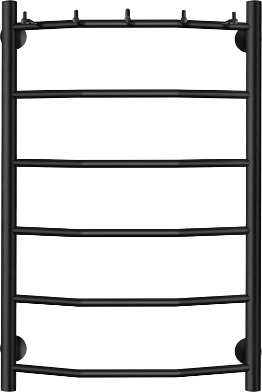 Полотенцесушитель электрический Secado Милан 1 К 80x50 см, подключение слева, матовый черный, лесенка