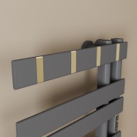 Полотенцесушитель электрический Bauedge Wind Hook AF0012 50x80 темно-серый металлик
