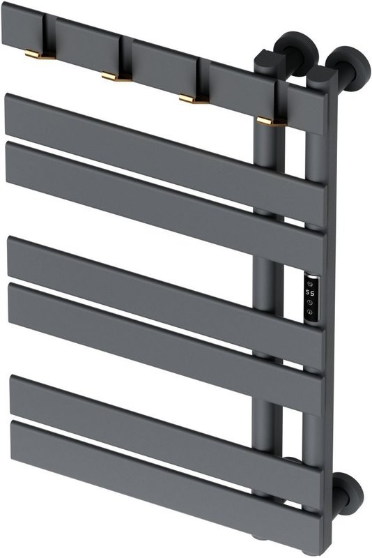 Полотенцесушитель электрический Bauedge Wind Hook AF0012 50x80 темно-серый металлик