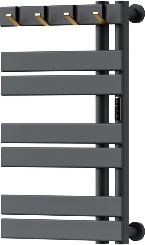 Полотенцесушитель электрический Bauedge Wind Hook AF0012 50x80 темно-серый металлик