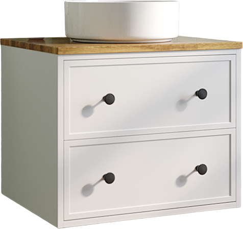 Тумба с раковиной IDDIS Torr 60 подвесная, белая матовая