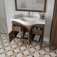 Мебель для ванной комнаты Caprigo Лион 105 3 дверцы, 2 ящика, орех античный