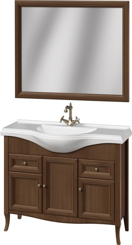 Мебель для ванной комнаты Caprigo Лион 105 3 дверцы, 2 ящика, орех античный