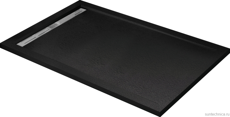 Поддон для душа Cezares TRAY-AS-AH-120/90-30-NERO 120x90, с сифоном, черный матовый
