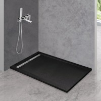 Поддон для душа Cezares TRAY-AS-AH-120/90-30-NERO 120x90, с сифоном, черный матовый
